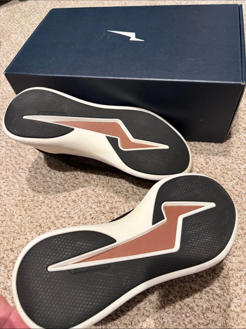 Men's Black Wolf & Shepherd Shoes, Size  10, new in box, swapped stretchy laces